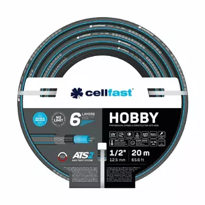 Садовый шланг Cellfast модель 16-202, диаметр 1/2" (12,7 мм), длина 20 м