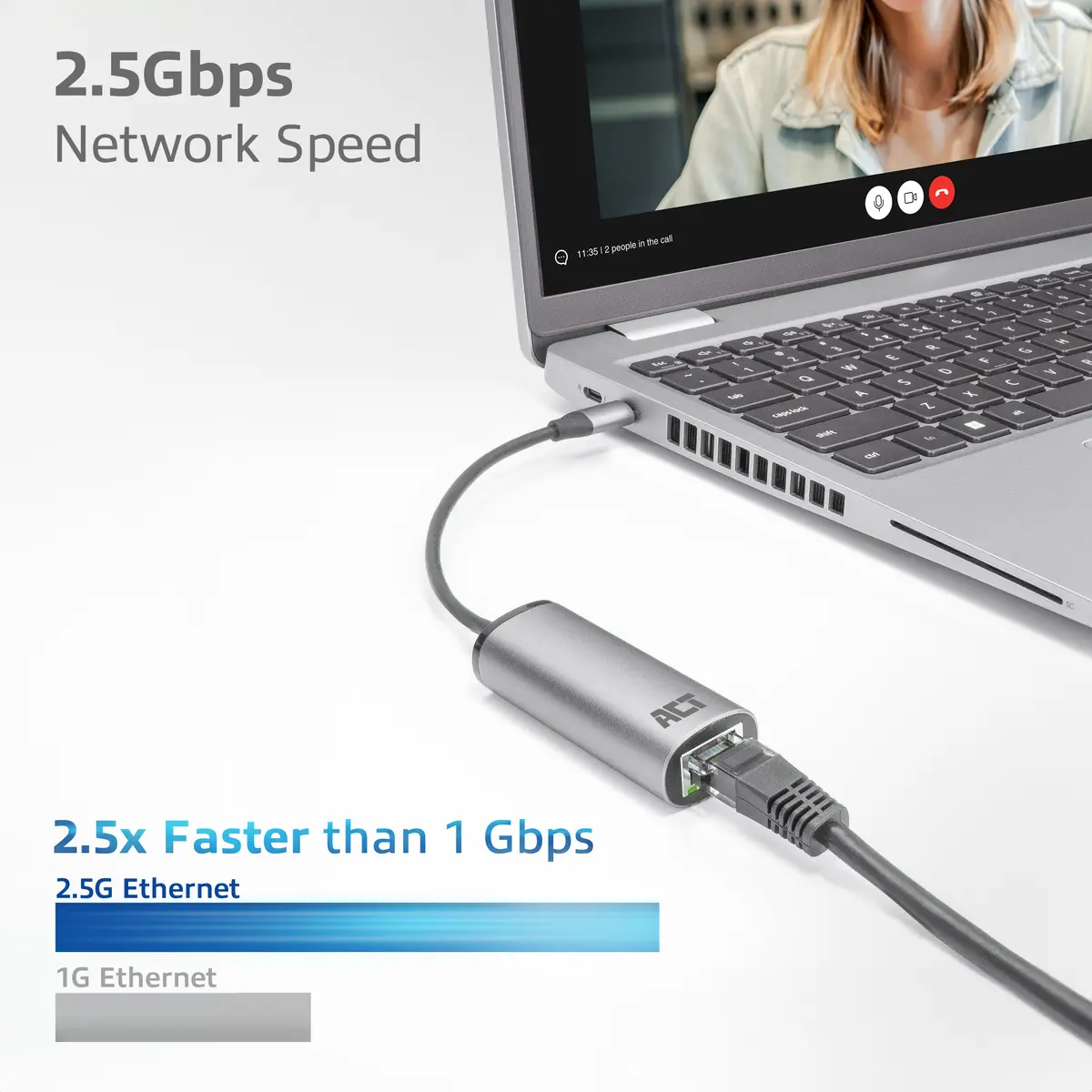 Адаптер ACT AC7081 USB-C в 2.5 Gigabit Ethernet Photo 5