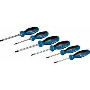 Skrūvgriežu komplekts Bosch 1600A02CV3, 6 daļas ar triecienkapuci