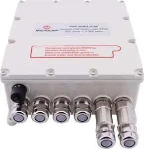 MICROCHIP Outdoor PoE Switch PDS-204GCO/AC with 4 BT Ports and 2 SFP Uplink Ports