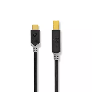 Nedis CCBW60651AT20 USB cable 2 m USB 2.0 USB C USB B Anthracite