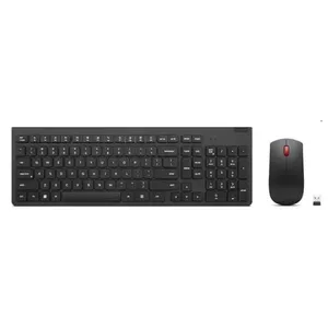 Bezvadu tastatūra Lenovo 4X31N50722 Pilna izmēra Melna Iekļauta pele
