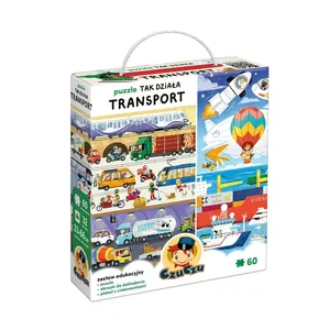 Обучающая пазл-игра CzuCzu «This is how transport works» – иллюстрированный пазл о транспорте для детей
