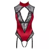 Body Cottelli Collection L red satin with black lace Photo 7