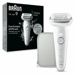 Эпилятор Braun Silk-épil 9 9-011 40 пинцетов Серебристый Белый