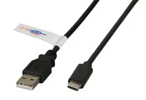 USB 2.0 cable EFB Elektronik K5258SW.0,5 — USB A to USB C, 0.5 m, Black