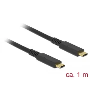 USB Cable DeLOCK 85207 USB 3.2 Gen 2 1m USB C Black