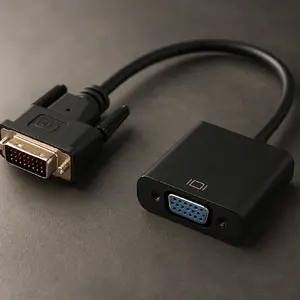 DVI-D uz VGA adapteris Riff RF-DVID-VGA 25 kontaktu uz 15 kontaktu, kabelis 0,23 m
