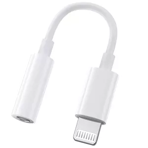 iLike AX5 audio kabeļa adapteris Lightning uz 3.5 mm ar DAC, balts