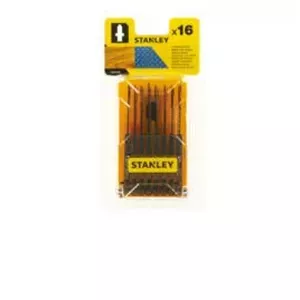 Stanley STA28160-XJ полотно для лобзика/сабельной пилы Полотно ножовки Быстрорежущая сталь 16 шт