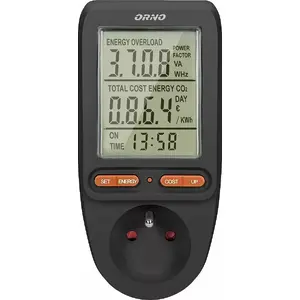 Power meter ORNO OR-WAT-435/B — single-phase energy monitor for household electrical measurements