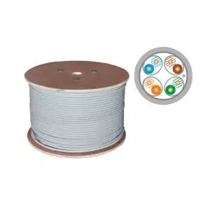 Networking cable Alantec KIFF6ALSOH500B Cat6a F/FTP (FFTP), 500 m, grey, cable on reel