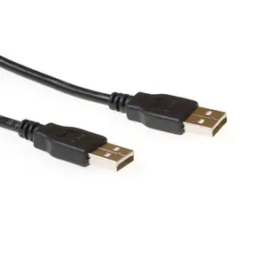 ACT кабель для передачи данных USB 2.0 USB Type-A штекер на USB Type-A штекер 3 метра черный