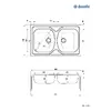 2-bowl stainless steel sink deante ZM5 0200 Photo 2