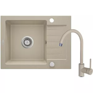 Granite sink deante ZQZA711A 1-bowl with drainer