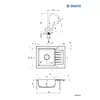 Granite sink deante ZQZA711A 1-bowl with drainer Photo 2