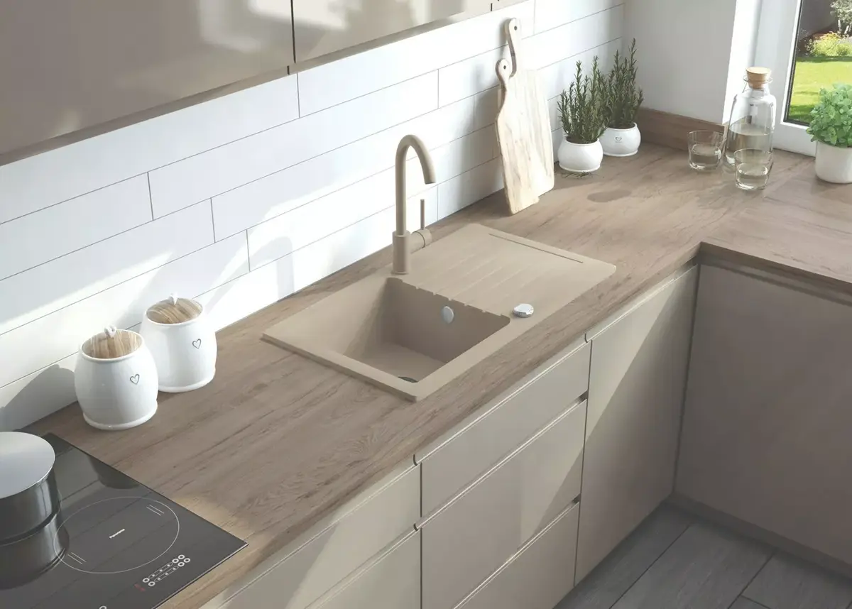 Granite sink deante ZQZA711A 1-bowl with drainer Photo 3