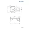 1.5-bowl sink Deante ZEX 0503 stainless steel Photo 2