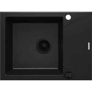 Granite 1-bowl sink Deante ZQJ N11A with drainer, single bowl, granite construction