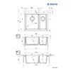 1.5-bowl granite sink deante ZQE A503 Photo 2