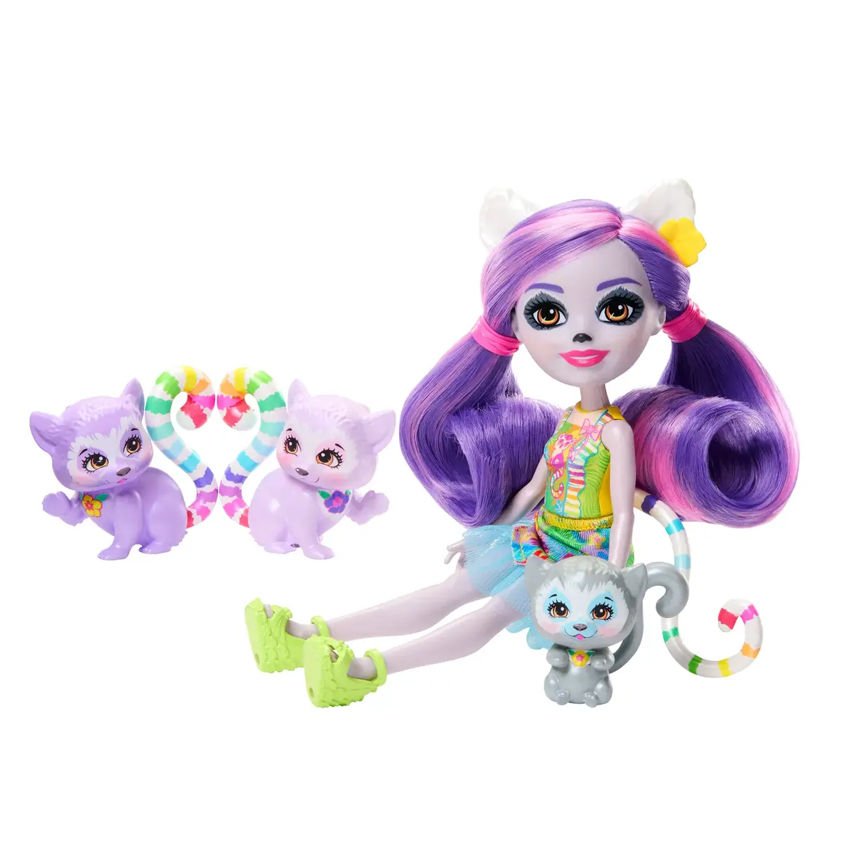MATTEL Enchantimals Lorinda Lemur Family lelle Photo 2