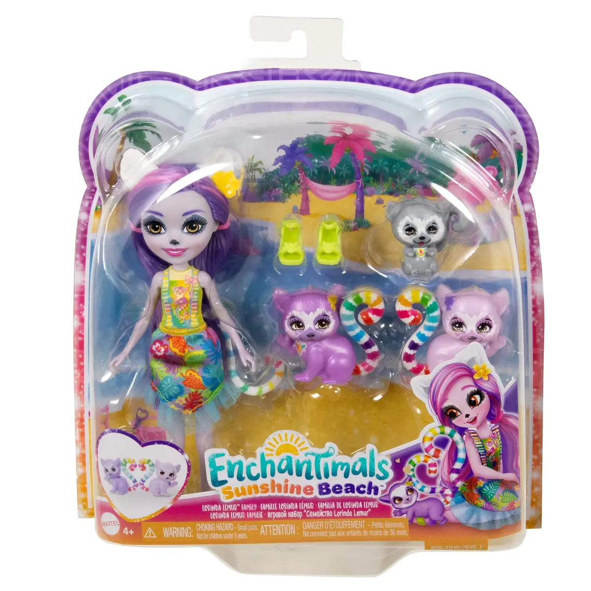MATTEL Enchantimals Lorinda Lemur Family lelle Photo 6