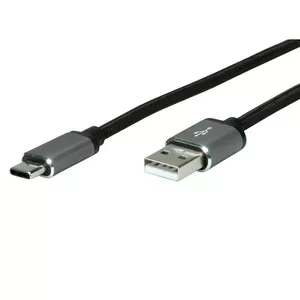 ROLINE 11029029 USB kabelis 3 m USB 2.0 USB A USB C Melns, Sudrabs