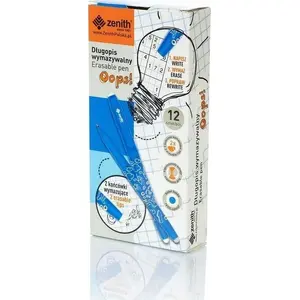 Astra erasable ballpoint pens Oops box 12 pcs, erasable ink, assorted colors