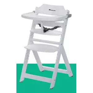 Traditional high chair BBC Timba (hard seat, white)