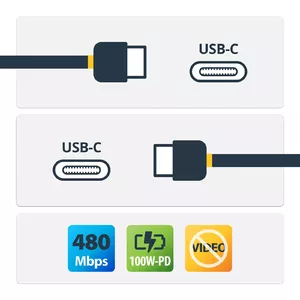 USB-C to USB-C Cable StarTech USB2C5C2MW 2m 5A PD White