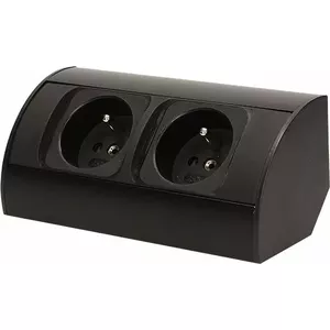 Furniture power outlet ORNO OR-AE-1303/B, 2x 2P+Z sockets, black