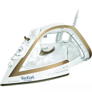 Tefal Puregliss FV8042 Утюг для сухой глажки и отпаривания Durilium AirGlide Autoclean soleplate 3000 W Бронзовый, Белый