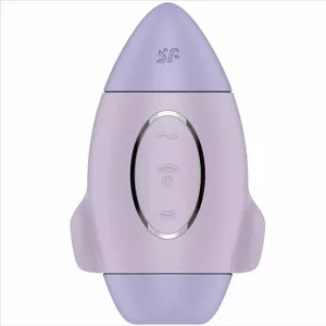 Satisfyer Double Impulse Vibrator Mission Control Lilac Small — compact dual-action personal massager