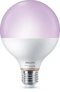Philips Smart LED RGB G95 Bulb E27 Base 1055 lm Wi-Fi Bluetooth White