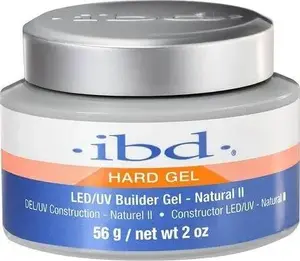 Būvēšanas gēls IBD Hard Builder Gel LED/UV Natural II 56 g — būvēšanas gēls nagu modelēšanai un pārklāšanai