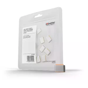 Port blocker Lindy USB Type C Port Blockers Without Key Pack of 10 Orange
