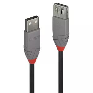 Lindy 36702 USB кабель 1 m USB 2.0 USB A Черный, Серый