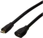 Кабель LogiLink CU0120 USB 2.0 Micro-USB B штекер — Micro-USB B гнездо 0.5 м черный