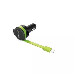 RealPower 257636 зарядное устройство для мобильных устройств Универсальная Черный, Зеленый Прикуриватель Авто
