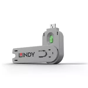 Lindy USB Type A Port Blocker Key, green