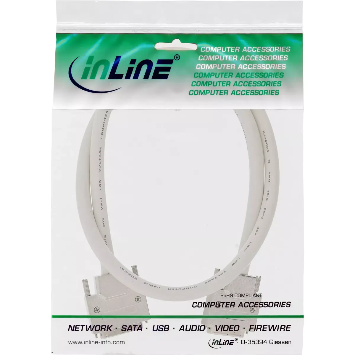InLine SCSI U320 cable 68pin micro Centronics Photo 2