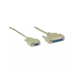 Null modem cable InLine DB9 female / DB25 female 2m beige