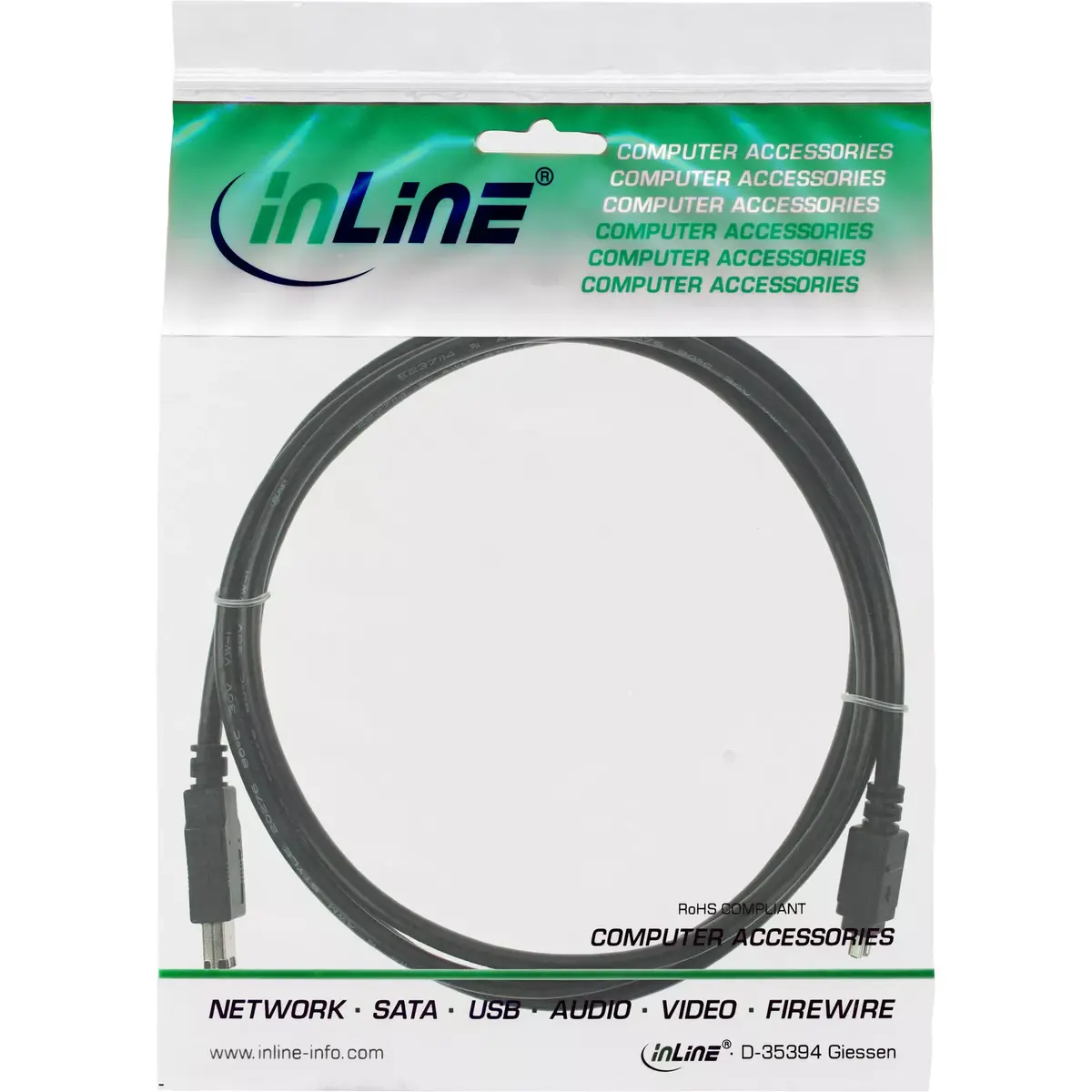 FireWire 400 Cable InLine 1394 6 to 4 Pin male Photo 2