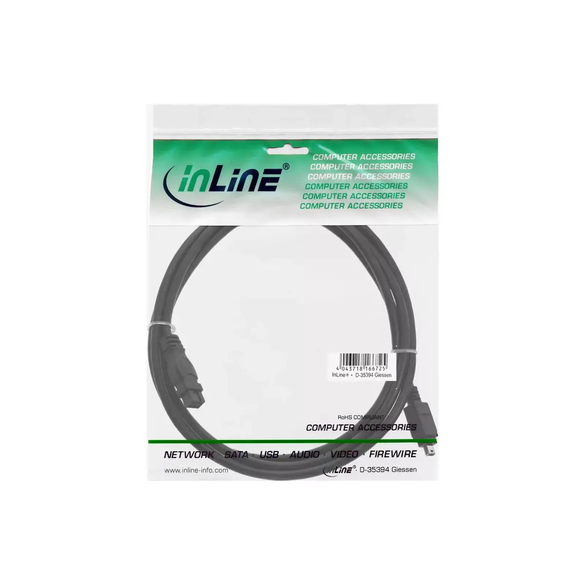 FireWire 400 uz 800 kabelis InLine 34901 Photo 2