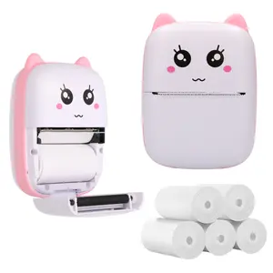 Thermal receipt printer Extralink EPP-001 Pink with 5 rolls of plain thermal paper