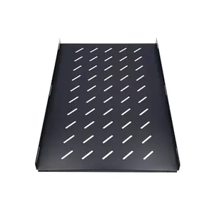 Extralink 1U 750mm Black Fixed shelf for 19" 1000mm depth cabinets