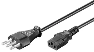 Strāvas kabelis Microconnect PE100410 1 m Tips L vīrietis uz C13 sieviete melns