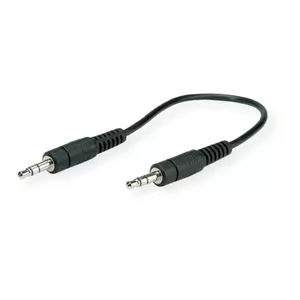 ROLINE 3.5mm Cable, M-M 0.2 m audio kabelis 0,2 m Melns