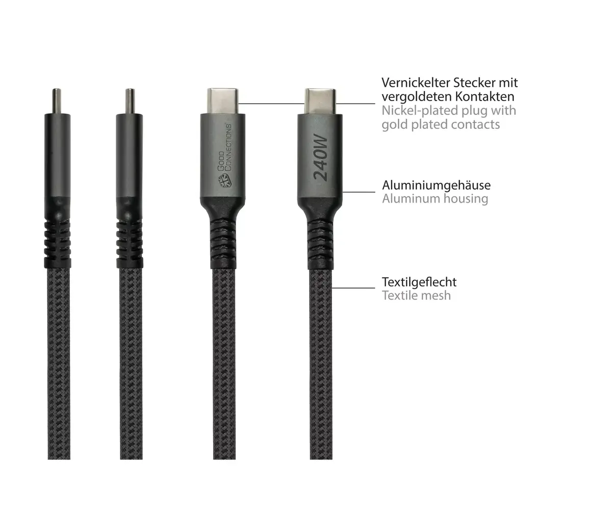 Кабель USB C—USB C Good Connections Alcasa 2240-CCT005A Photo 3