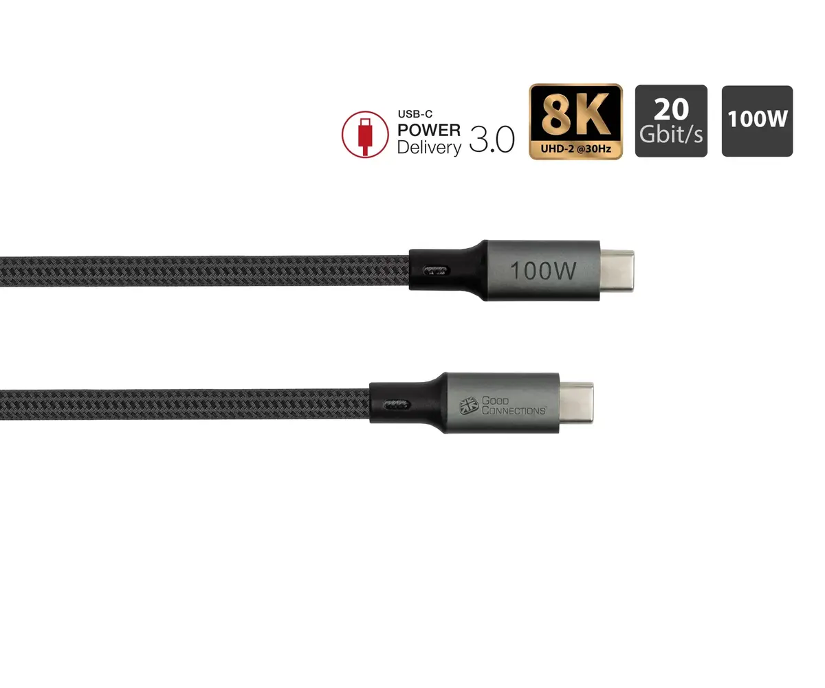 USB Cable Alcasa 1m USB4 Gen 2x2 Photo 3